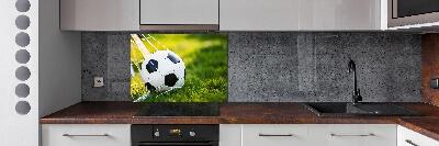 Panel antisalpicaduras El balón está en la portería.