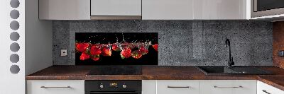 Salpicadero de cocina Fresas bajo el agua