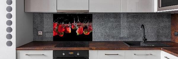 Salpicadero de cocina Fresas bajo el agua