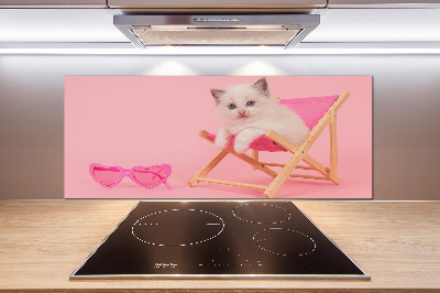 Panel de pared de cocina Gato en una tumbona