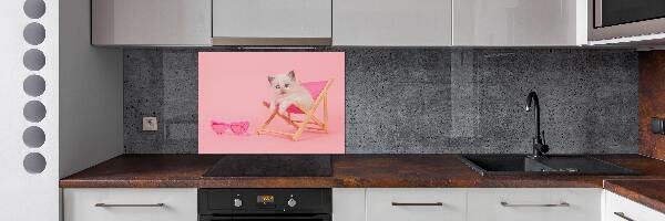 Panel de pared de cocina Gato en una tumbona