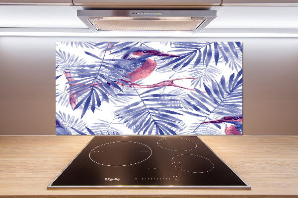 Panel antisalpicaduras Plantas y aves