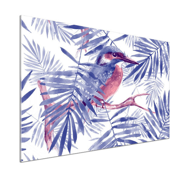 Panel antisalpicaduras Plantas y aves