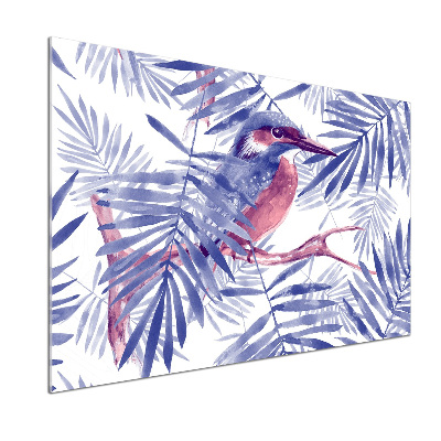 Panel antisalpicaduras Plantas y aves