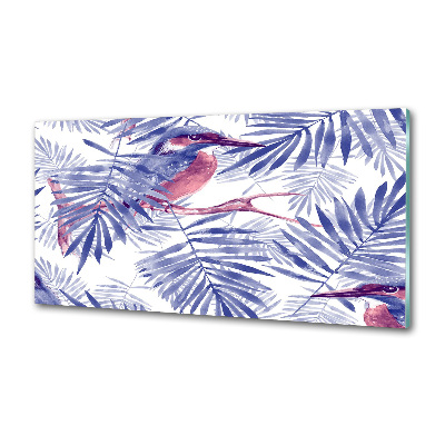 Panel antisalpicaduras Plantas y aves