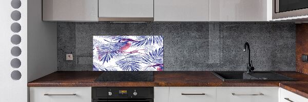 Panel antisalpicaduras Plantas y aves