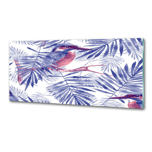 Panel antisalpicaduras Plantas y aves