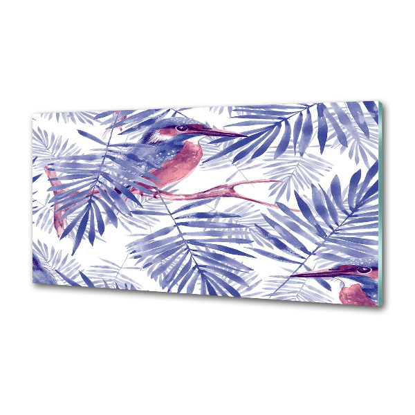 Panel antisalpicaduras Plantas y aves