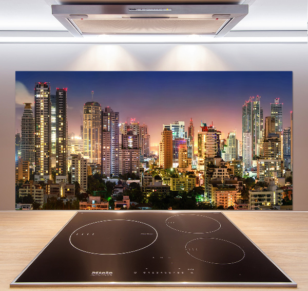 Panel de pared de cocina Bangkok de noche