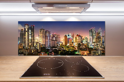 Panel de pared de cocina Bangkok de noche