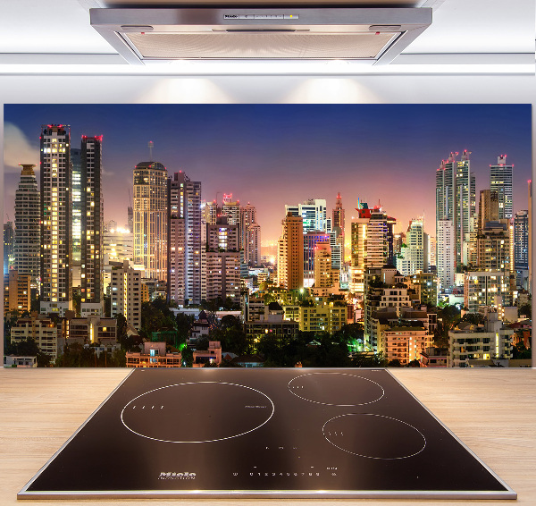 Panel de pared de cocina Bangkok de noche