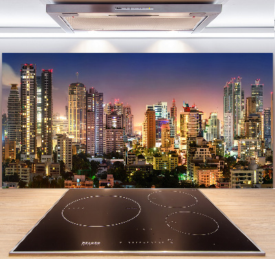 Panel de pared de cocina Bangkok de noche