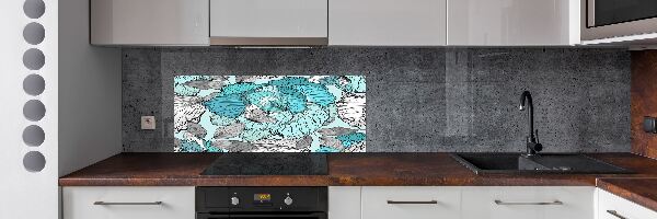 Panel de pared de cocina Patrón floral