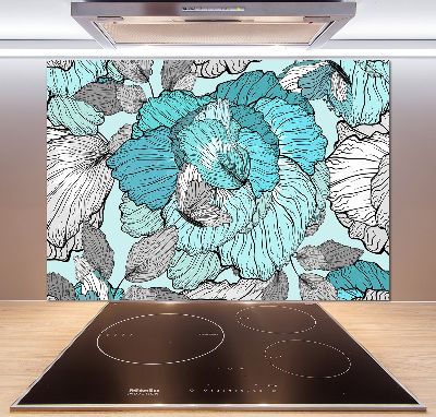 Panel de pared de cocina Patrón floral