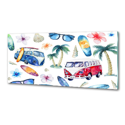 Panel de pared de cocina Símbolos de surf