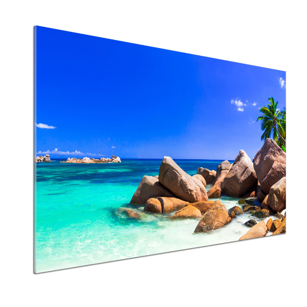 Panel de pared de cocina Playa de Seychelles