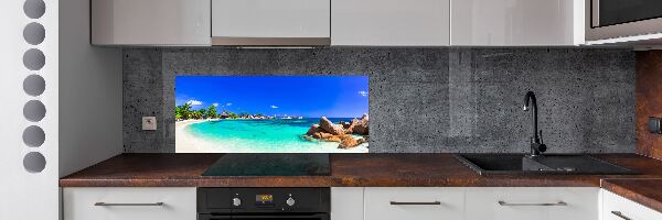 Panel de pared de cocina Playa de Seychelles
