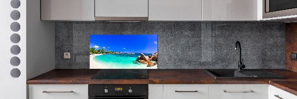 Panel de pared de cocina Playa de Seychelles