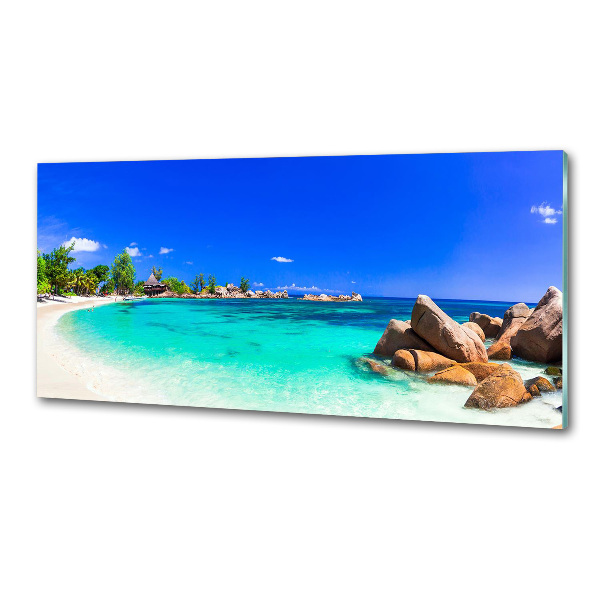 Panel de pared de cocina Playa de Seychelles