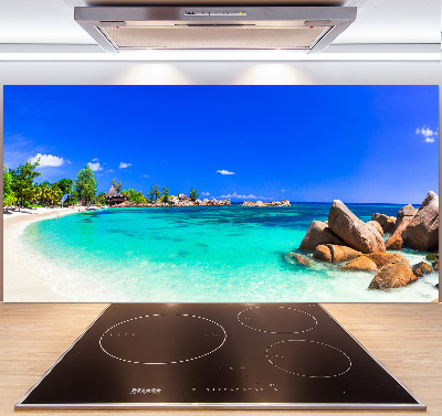 Panel de pared de cocina Playa de Seychelles