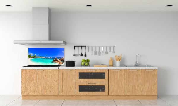 Panel de pared de cocina Playa de Seychelles