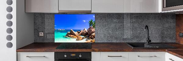 Panel de pared de cocina Playa de Seychelles