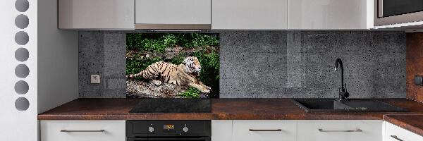 Panel para cocina Tigre en una roca
