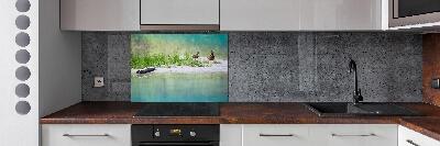 Panel de pared de cocina Patos junto al agua