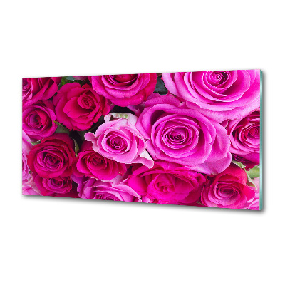 Panel antisalpicaduras Ramo de rosas rosadas