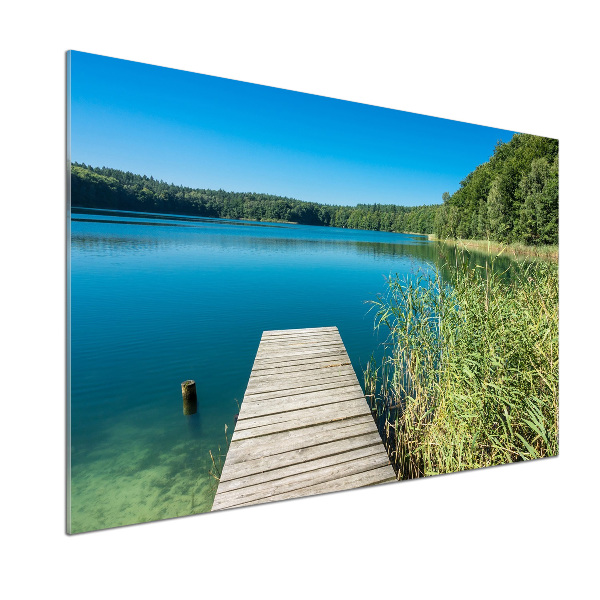 Panel para cocina Muelle en el lago