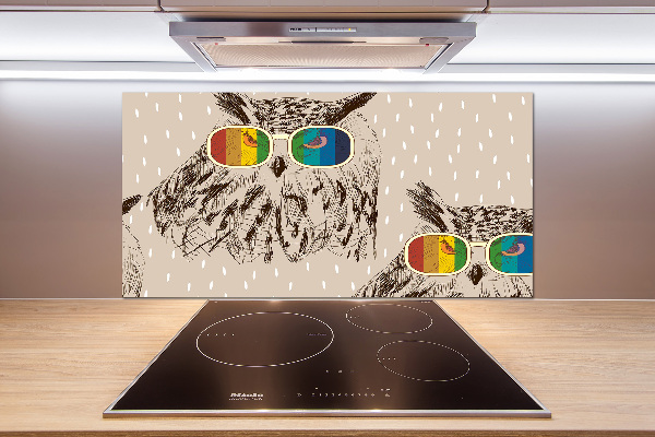 Panel para cocina Búhos con gafas