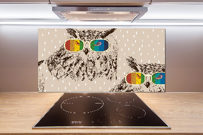 Panel para cocina Búhos con gafas