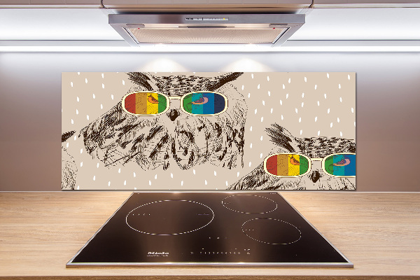 Panel para cocina Búhos con gafas