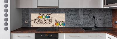 Panel para cocina Búhos con gafas