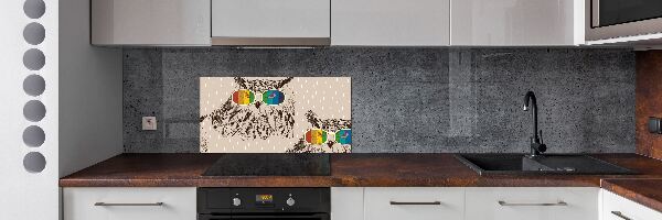 Panel para cocina Búhos con gafas