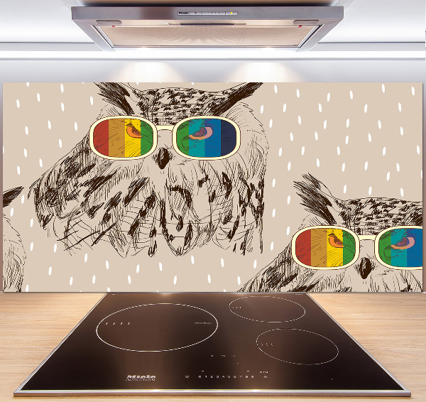 Panel para cocina Búhos con gafas