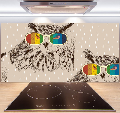 Panel para cocina Búhos con gafas