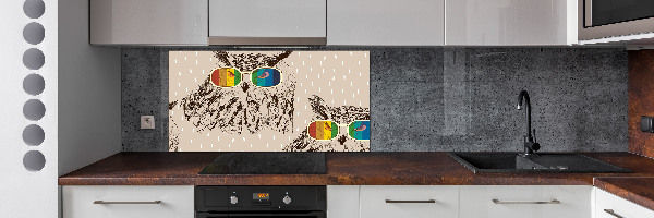 Panel para cocina Búhos con gafas