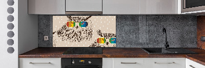 Panel para cocina Búhos con gafas