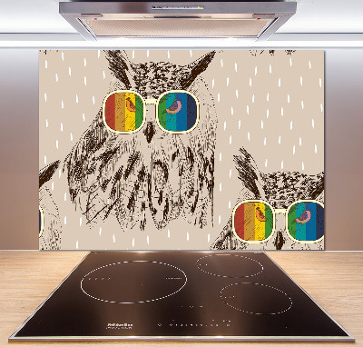 Panel para cocina Búhos con gafas