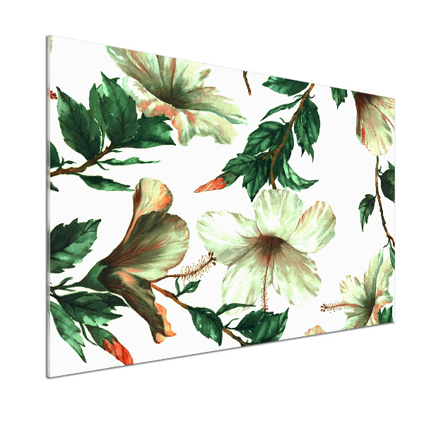 Panel antisalpicaduras flores de hibisco