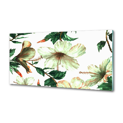 Panel antisalpicaduras flores de hibisco