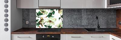 Panel antisalpicaduras flores de hibisco