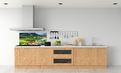 Panel para cocina Barcos en el lago