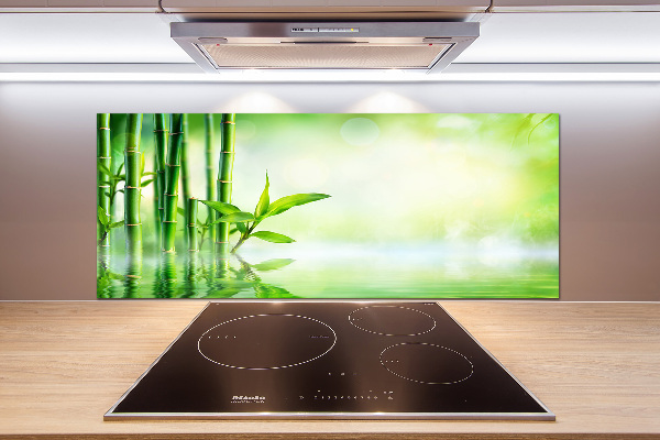Panel szklany do kuchni Bambus