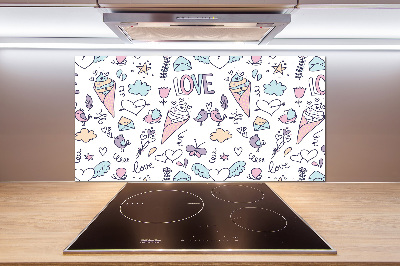 Panel para cocina Patrón romántico