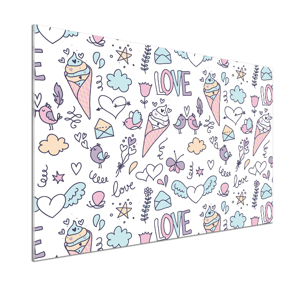 Panel para cocina Patrón romántico