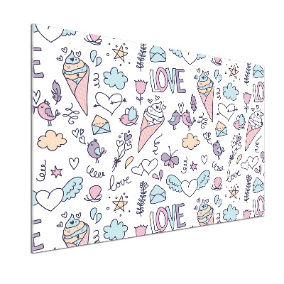 Panel para cocina Patrón romántico