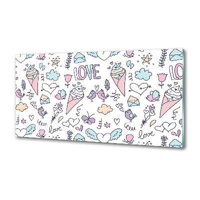 Panel para cocina Patrón romántico