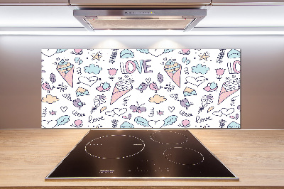 Panel para cocina Patrón romántico